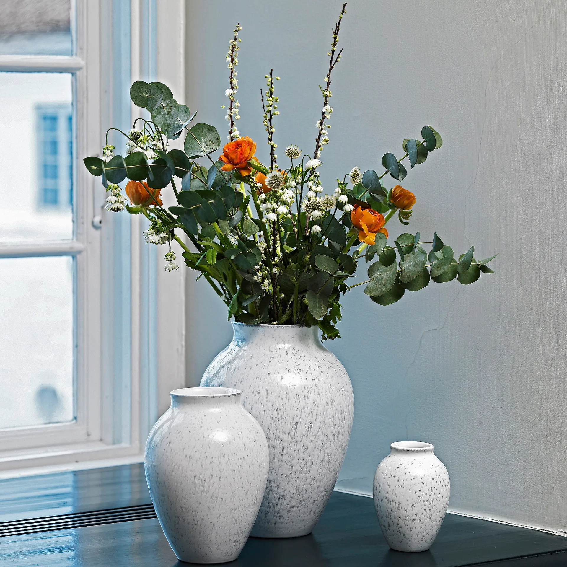 Vase Knabstrup 12,5 cm, blanc Knabstrup Keramik
