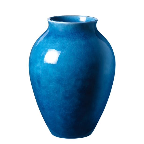 Vase Knabstrup 20 cm - bleu foncé - Knabstrup Keramik