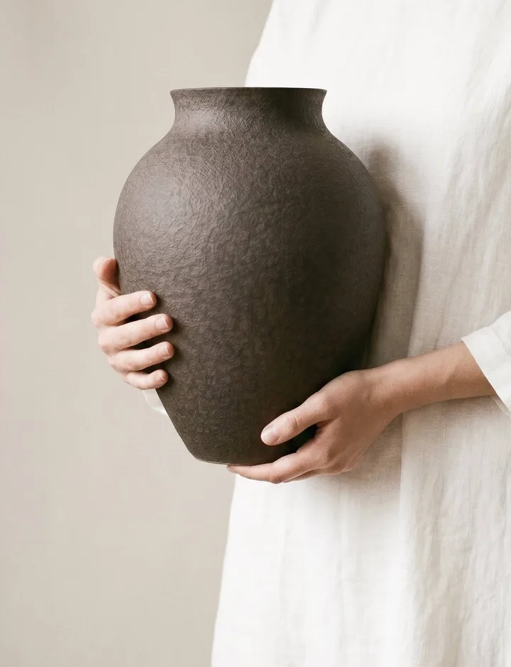 Vase Knabstrup 20 cm - écorce - Knabstrup Keramik