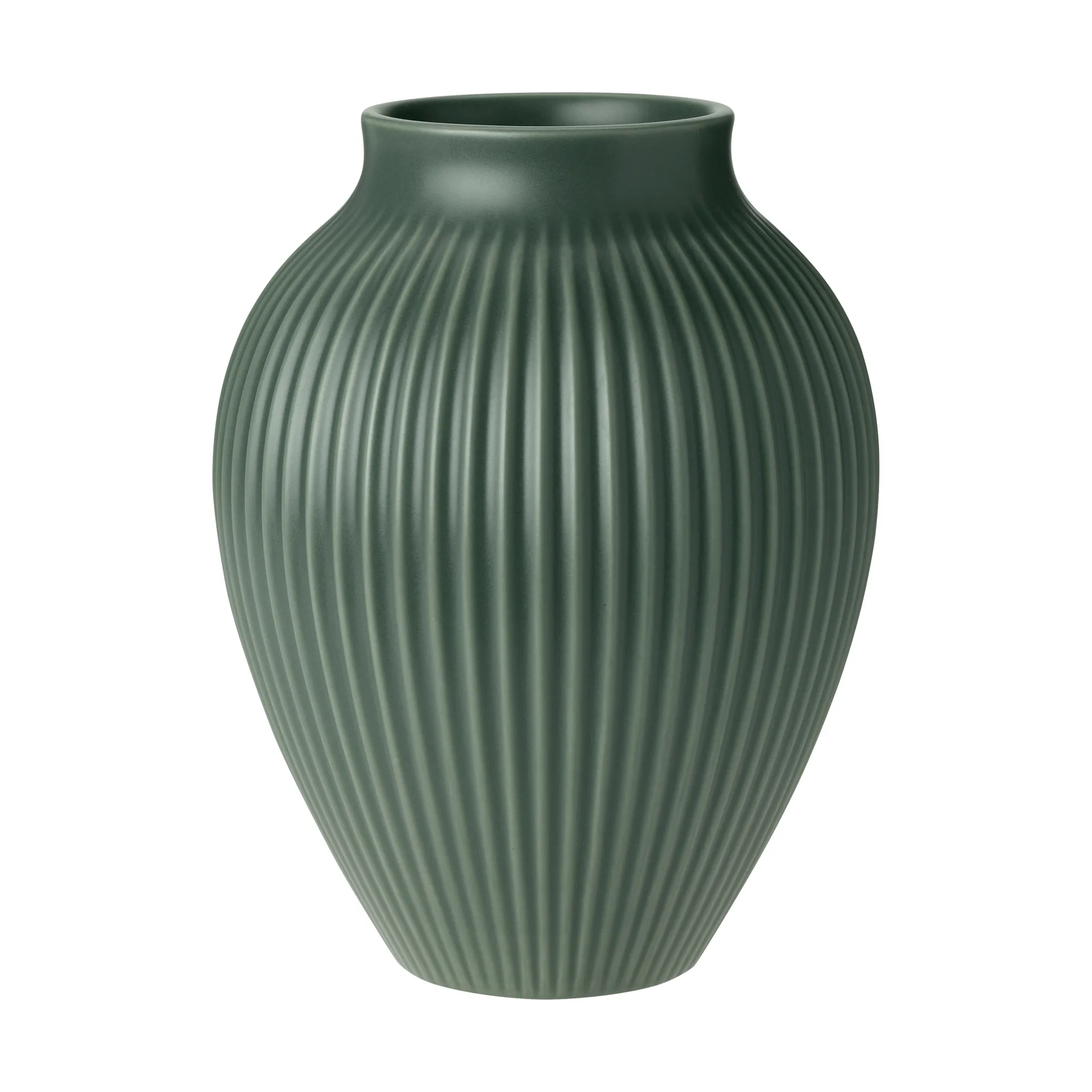 Vase Knabstrup Ripple mat vert céladon, 20 cm Knabstrup Keramik