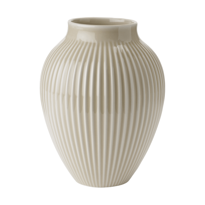 Vase rainuré Knabstrup 20 cm - Ripple sand - Knabstrup Keramik