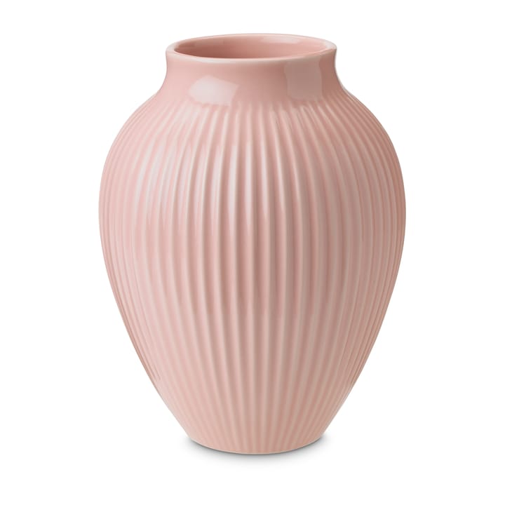Vase rainuré Knabstrup 20 cm - Rose - Knabstrup Keramik