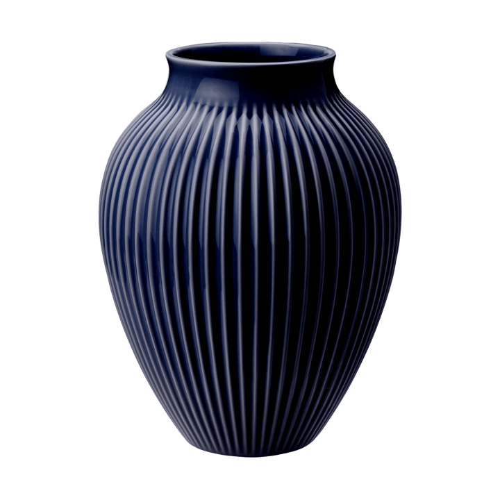 Vase rainuré Knabstrup 27 cm - Dark blue - Knabstrup Keramik