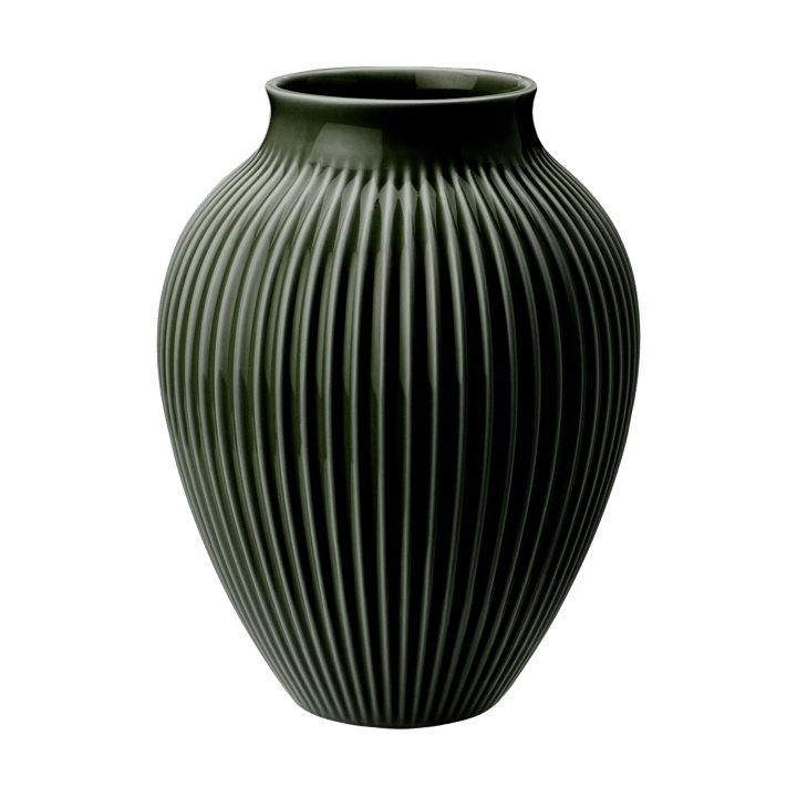 Vase rainuré Knabstrup 27 cm - Dark green - Knabstrup Keramik