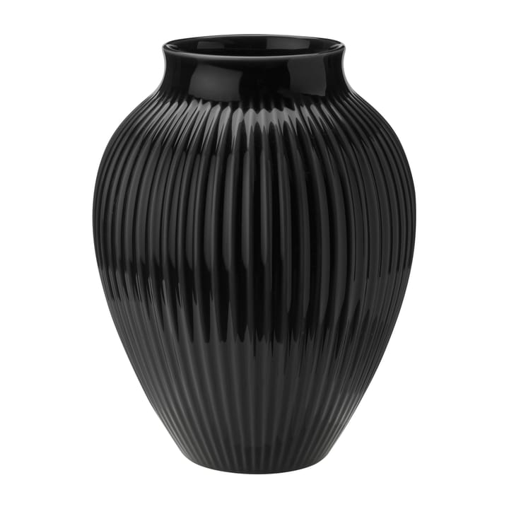 Vase rainuré Knabstrup 27 cm - Noir - Knabstrup Keramik