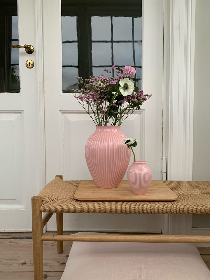 Vase rainuré Knabstrup 27 cm - Rose - Knabstrup Keramik