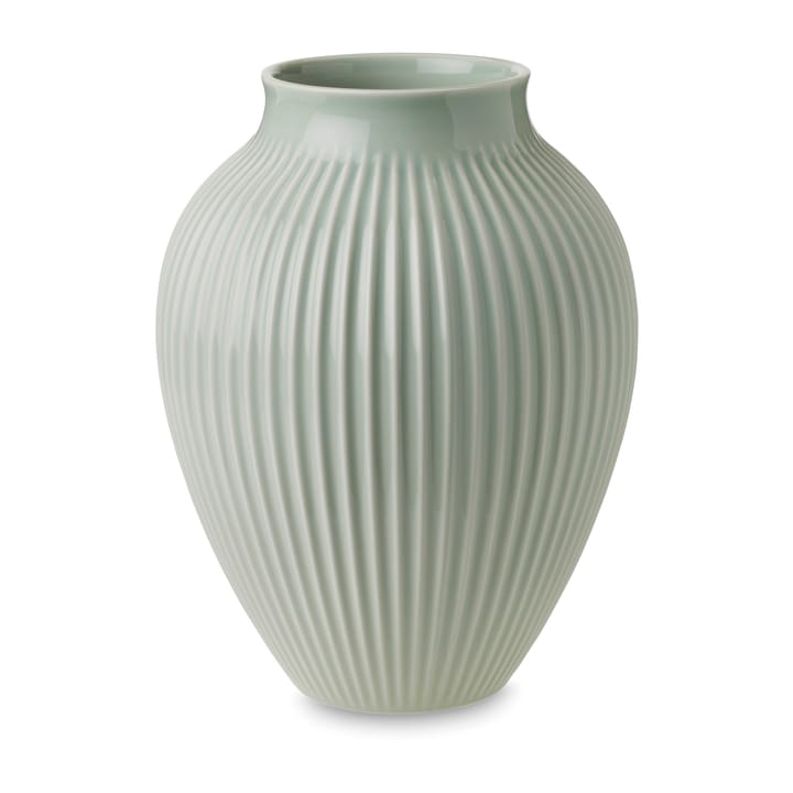 Vase rainuré Knabstrup 27 cm - Vert menthe - Knabstrup Keramik