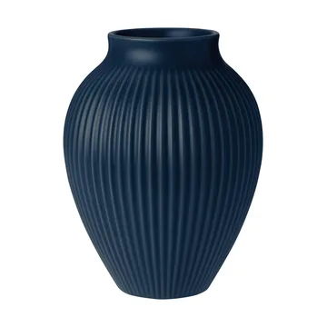 Vase strié Knabstrup 20 cm - Dark blue - Knabstrup Keramik
