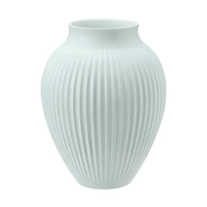 Vase strié Knabstrup 20 cm - Ice blue - Knabstrup Keramik