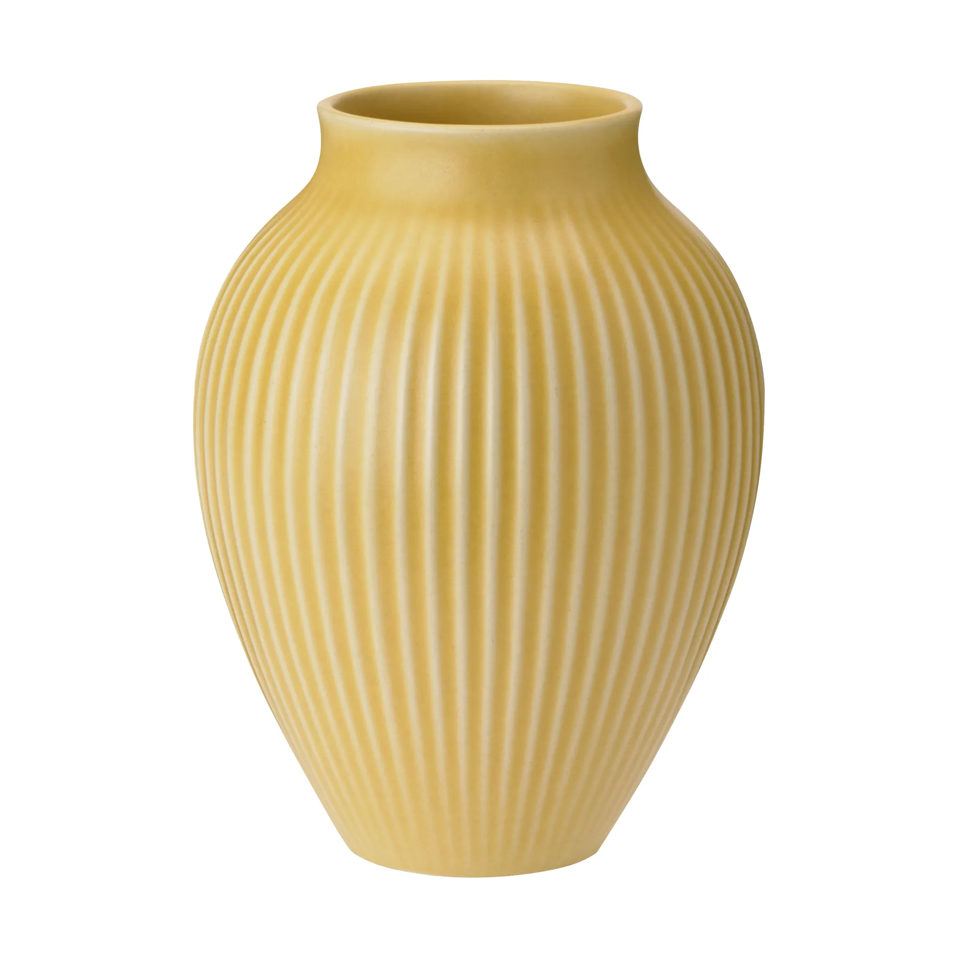 Vase strié Knabstrup 20 cm, Yellow Knabstrup Keramik