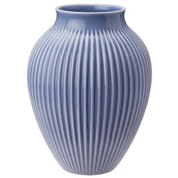Vase strié Knabstrup 27 cm - Bleu lavende - Knabstrup Keramik