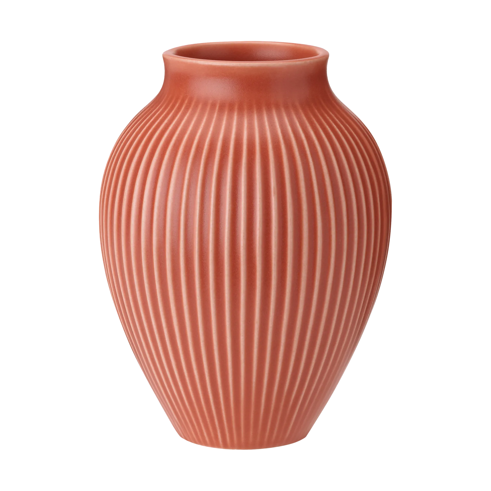 Vase strié Knabstrup 27 cm, Coral Knabstrup Keramik