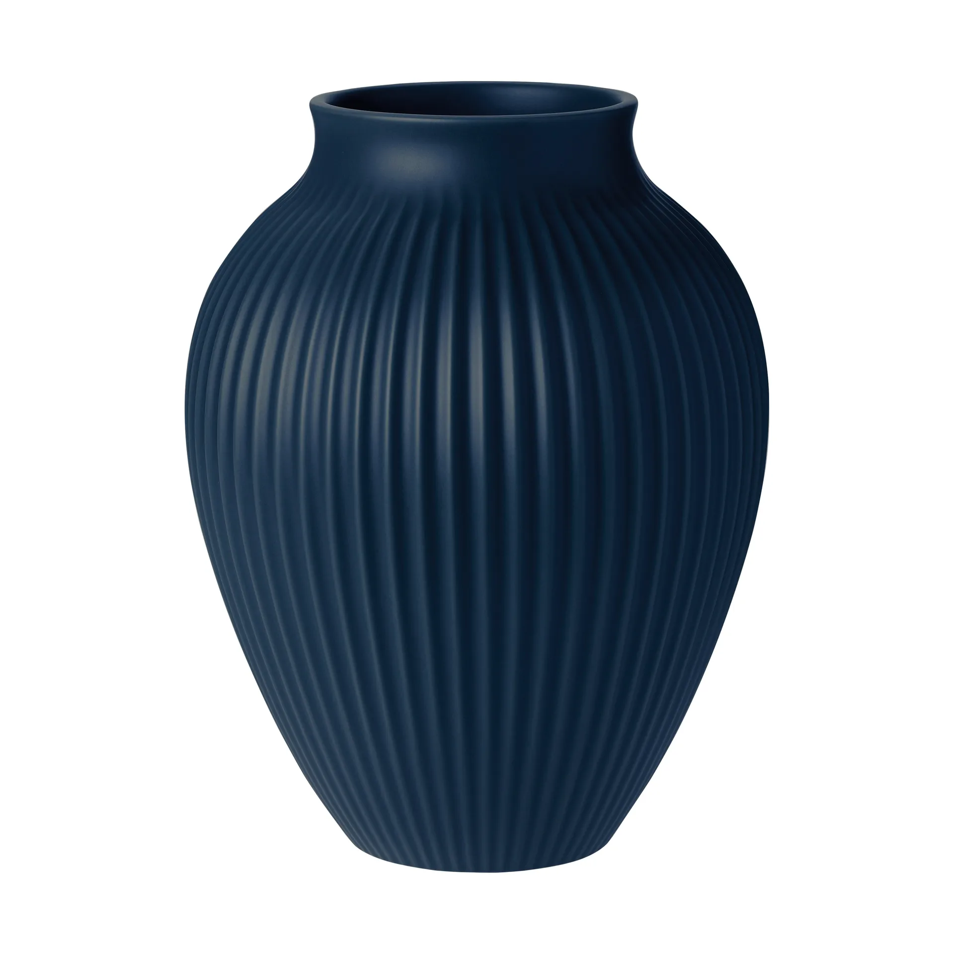 Vase strié Knabstrup 27 cm, Dark blue Knabstrup Keramik