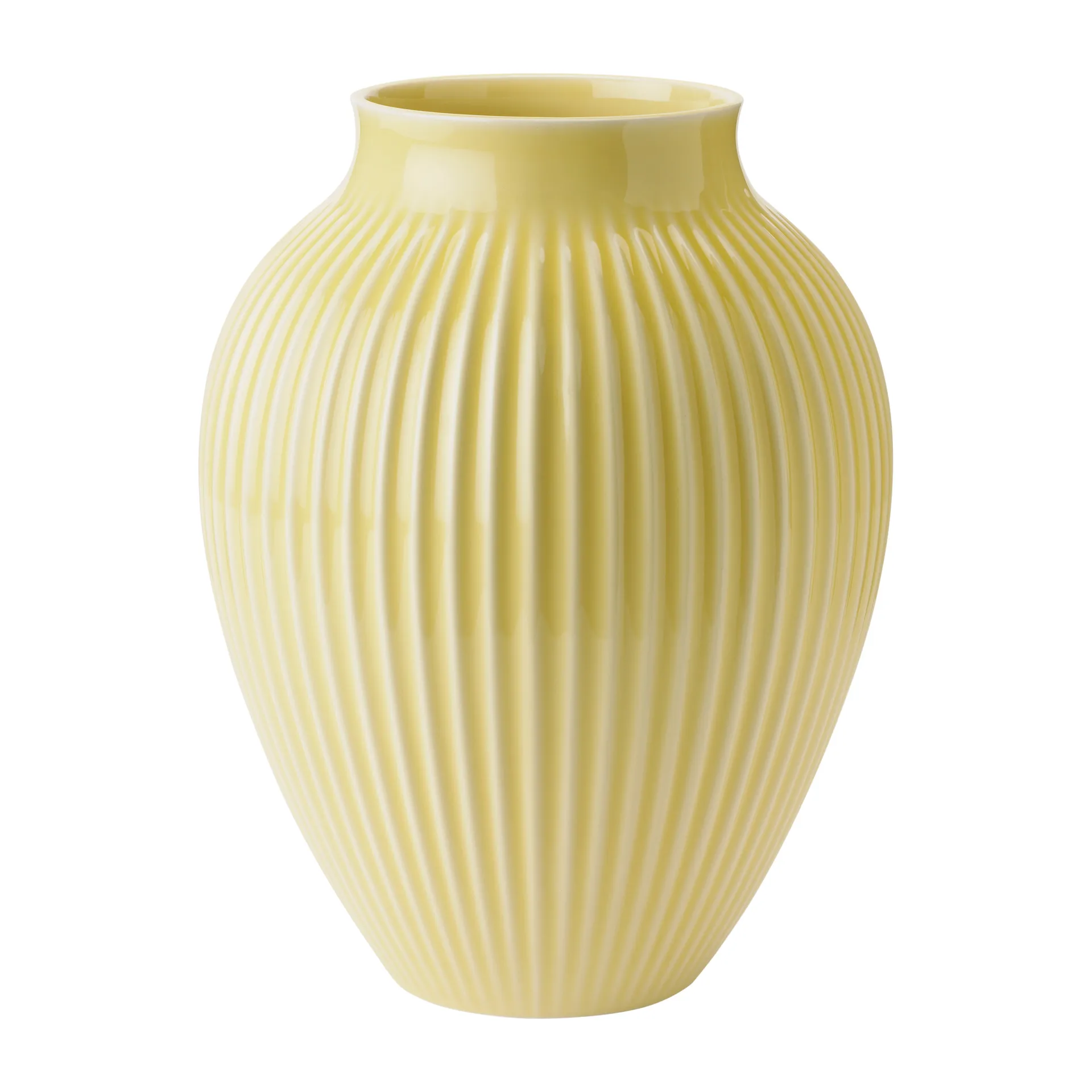 Vase strié Knabstrup 27 cm, Jaune Knabstrup Keramik