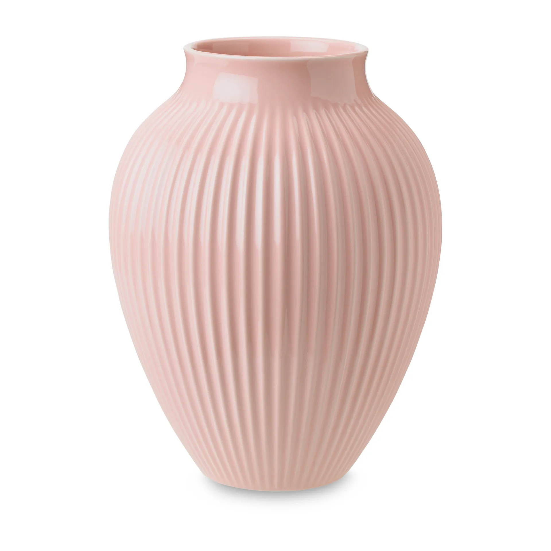 Vase strié Knabstrup 27 cm, Rose Knabstrup Keramik
