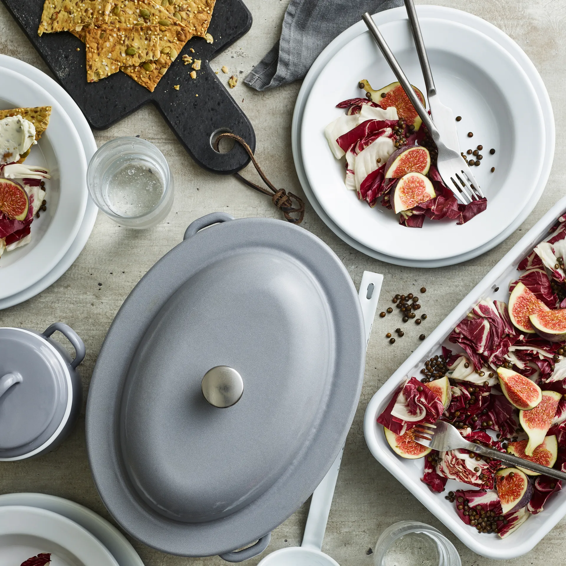 Assiette creuse Kockums Paket 22 cm Lot de 4, Kockums Grey Kockums Jernverk