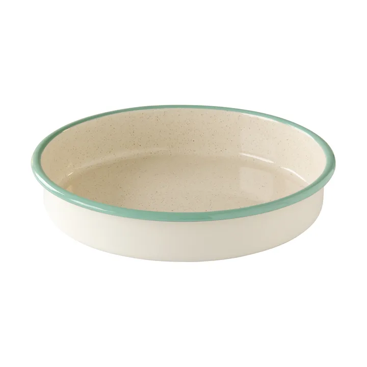 Plat à four Kockums - Cream lux-vert, rond, Ø28 cm - Kockums Jernverk