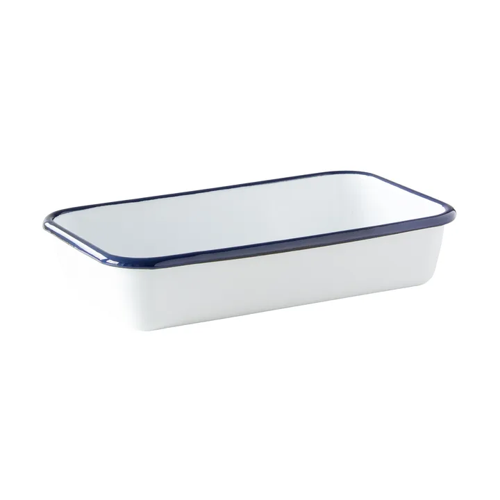 Plat à four Kockums - Kockums white-bleu, 23x13,5 cm - Kockums Jernverk