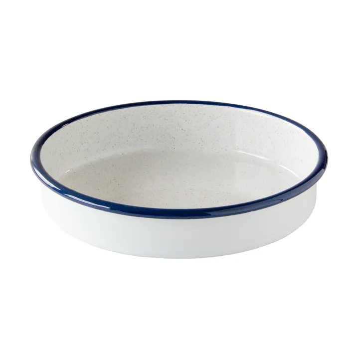 Plat à four Kockums - Kockums white-bleu, rond, Ø24 cm - Kockums Jernverk