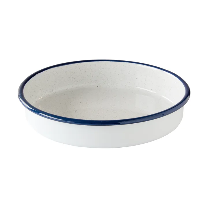 Plat à four Kockums - Kockums white-bleu, rond, Ø28 cm - Kockums Jernverk