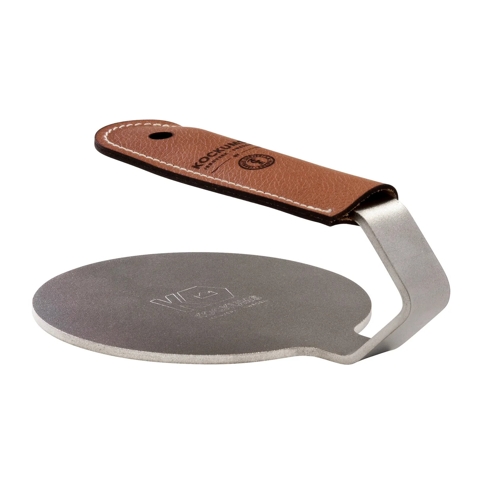 Presse à hamburger avec protège-poignée Kockums, Acier inoxydable-cuir Kockums Jernverk