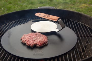 Presse à hamburger avec protège-poignée Kockums - Acier inoxydable-cuir - Kockums Jernverk