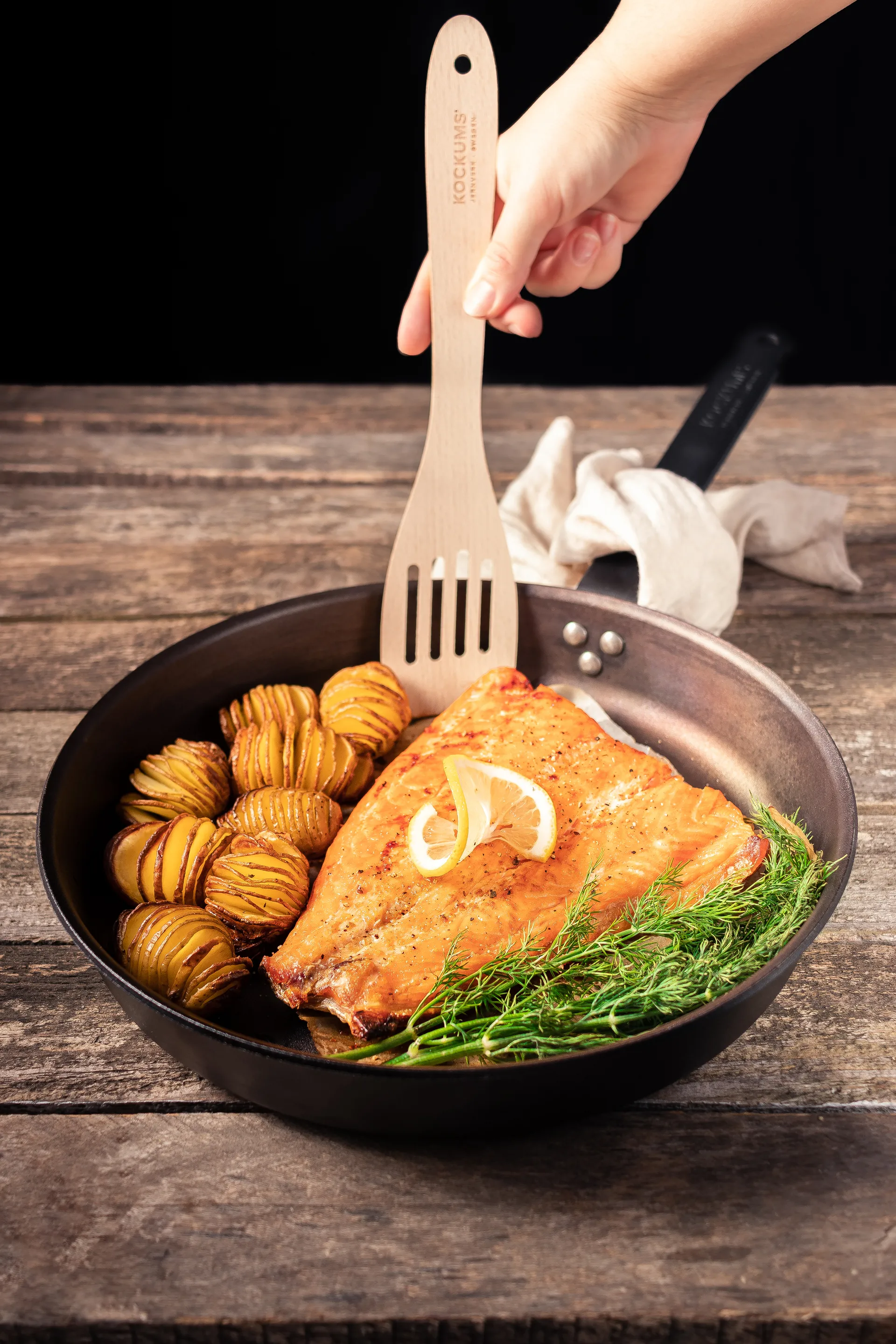 Spatule avec trous Kockums 30 cm, Hêtre Kockums Jernverk