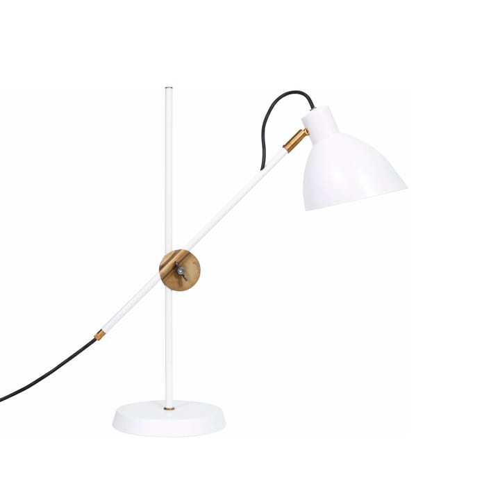 Lampe de table KH1 - blanc mat, laiton brut - Konsthantverk