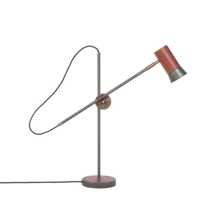 Lampe de table Kusk - oxyde de fer/cuir brun - Konsthantverk