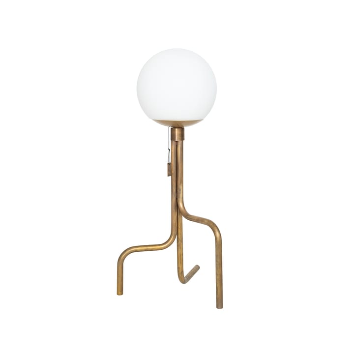 Lampe de table Strapatz - laiton brut/blanc mat - Konsthantverk