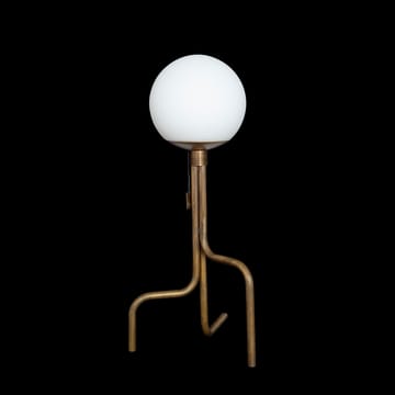 Lampe de table Strapatz - laiton brut/blanc mat - Konsthantverk