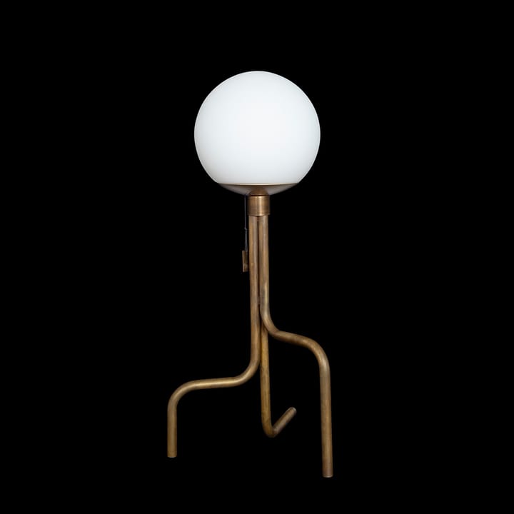 Lampe de table Strapatz - laiton brut/blanc mat - Konsthantverk