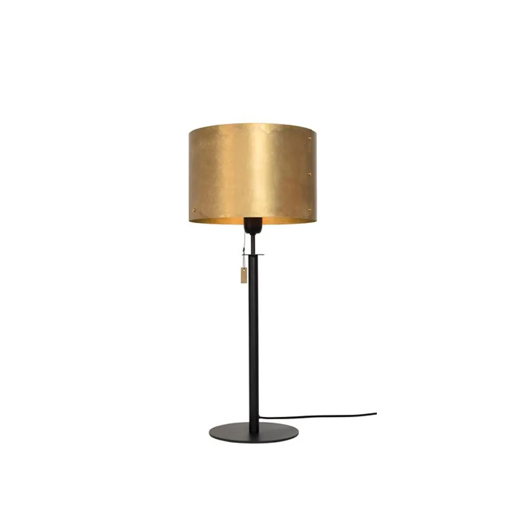 Lampe de table Svep, noir/laiton brut Konsthantverk