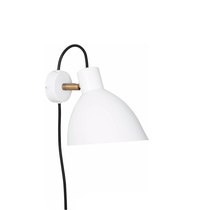 Lampe murale KH1 - blanc mat, laiton brut - Konsthantverk