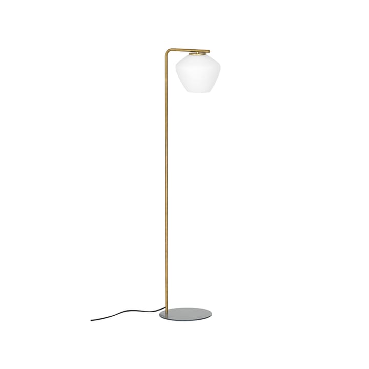 Lampe sur pied DK - laiton brut/blanc mat - Konsthantverk