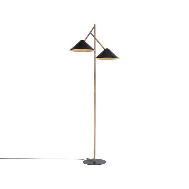 Lampe sur pied Grenverk - laiton brut/noir - Konsthantverk