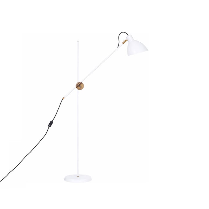 Lampe sur pied KH1 - blanc mat, laiton brut - Konsthantverk