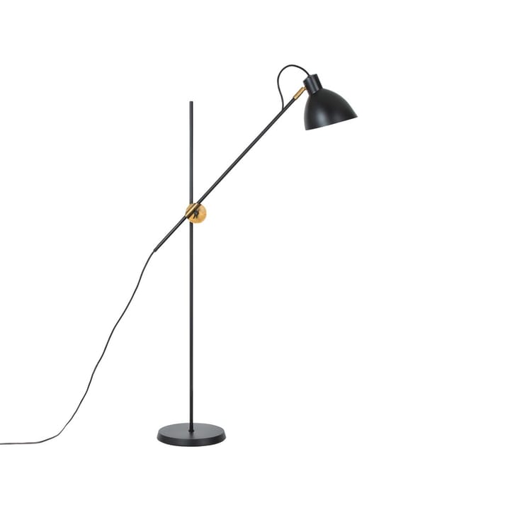 Lampe sur pied KH1 - noir mat, laiton brut - Konsthantverk