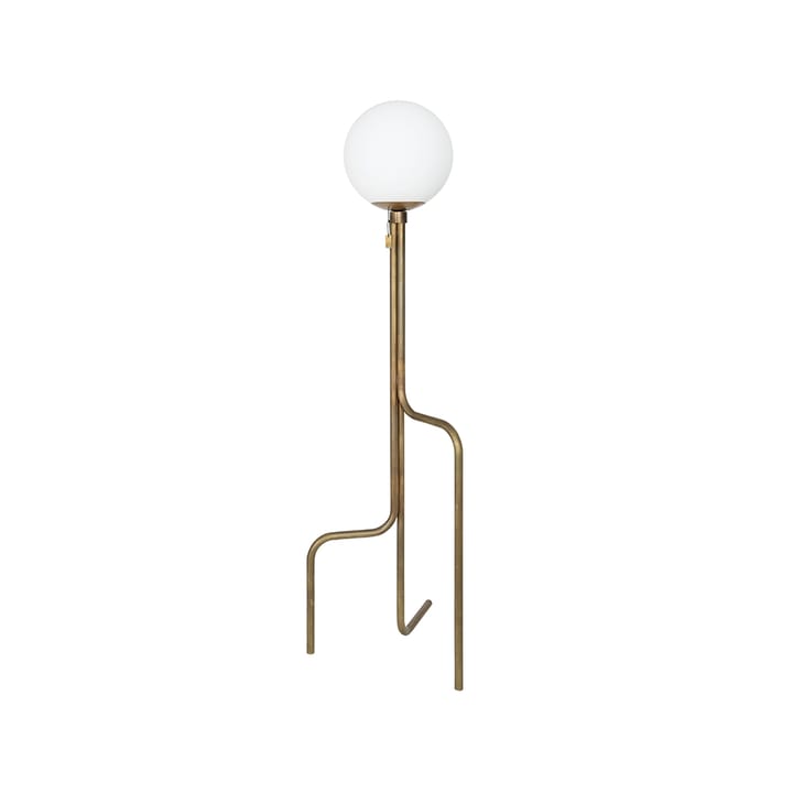 Lampe sur pied Strapatz - laiton brut/blanc mat - Konsthantverk