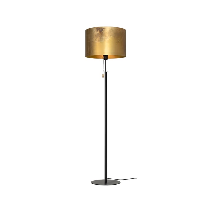 Lampe sur pied Svep - noir/laiton brut - Konsthantverk