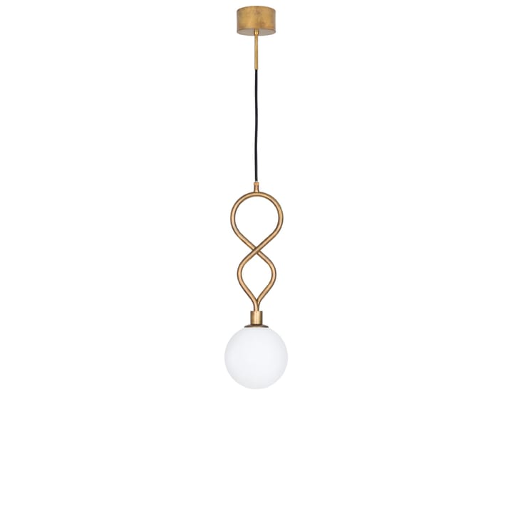 Pendule Eld Klot - laiton brut, blanc mat - Konsthantverk