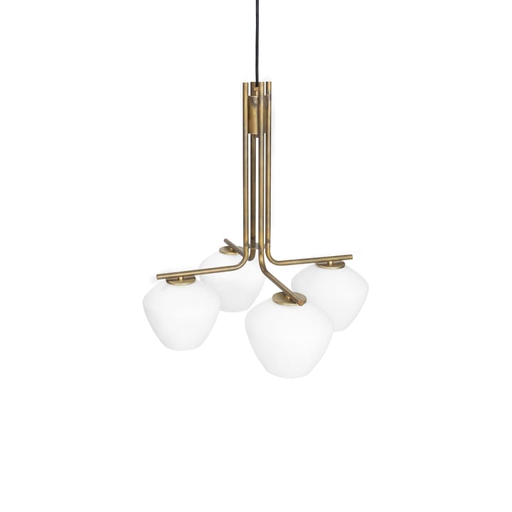 Suspension basse DK 4 - laiton brut/blanc mat - Konsthantverk