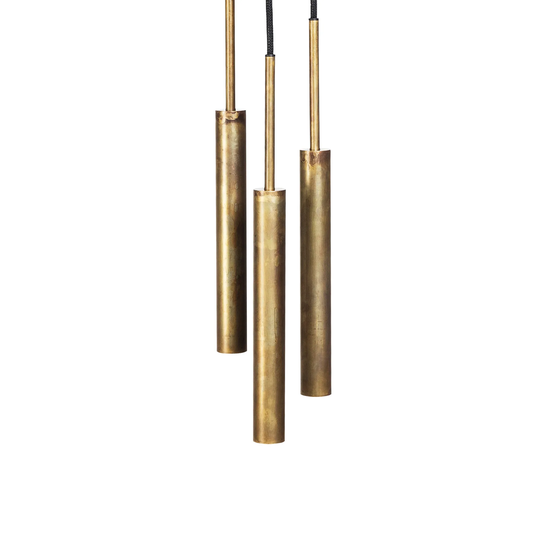 Suspension Stav 3 coupelle de plafond ronde, Laiton brut Konsthantverk