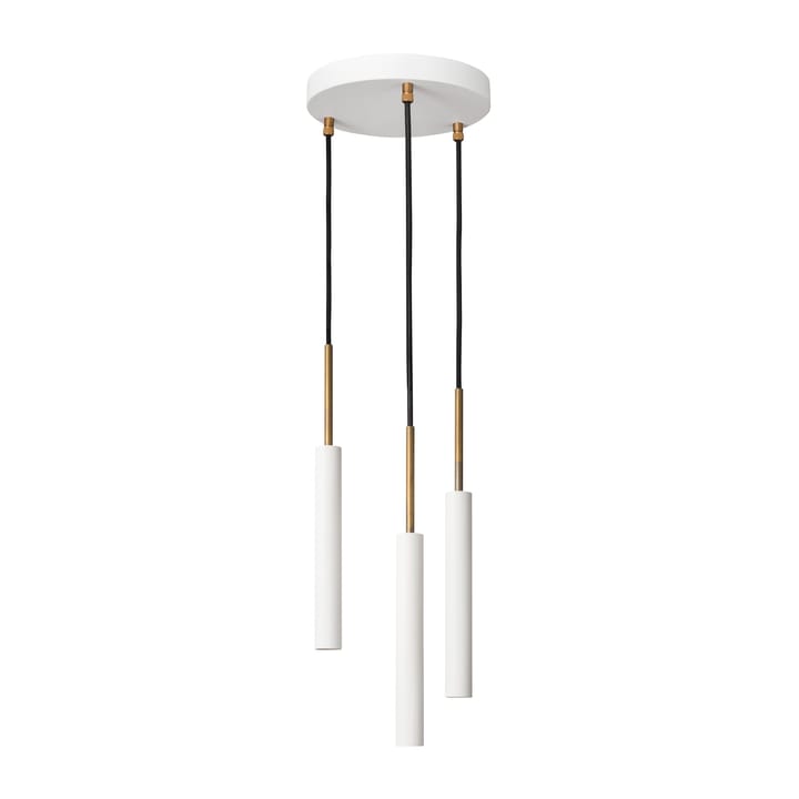 Suspension Stav 3 coupelle de plafond ronde - Laiton brut/blanc - Konsthantverk