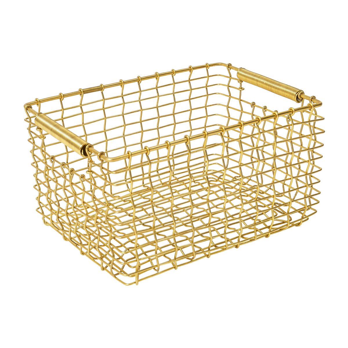 KORBO Panier de rangement Rectangular 15 Laiton | Design Scandinave | Paniers de rangement | Doré