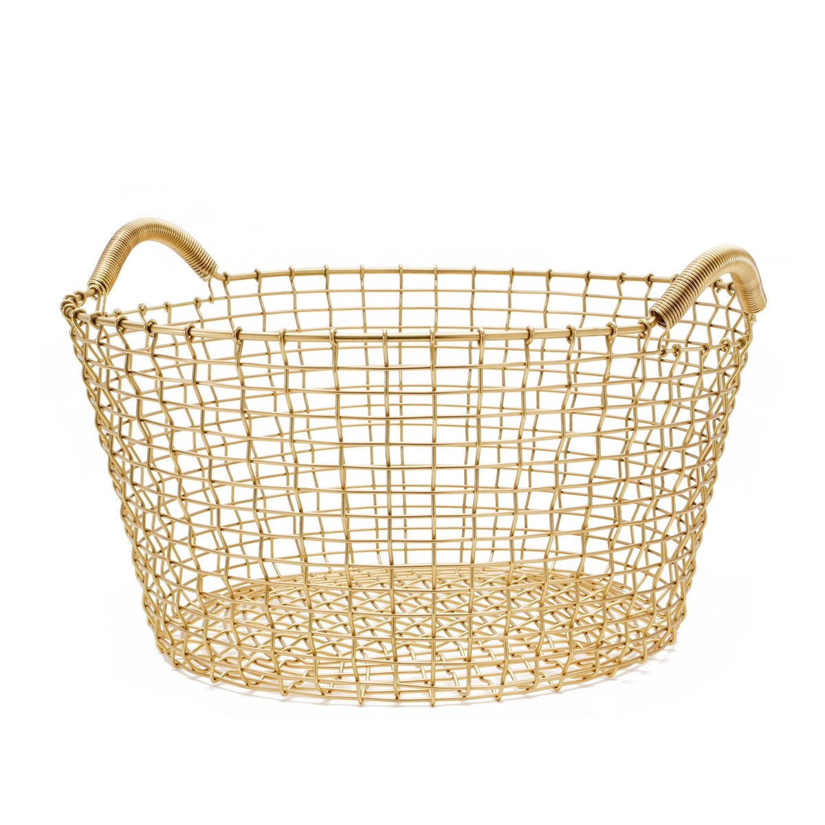 KORBO Panier Korbo Classic 35 laiton | Design Scandinave | Paniers de rangement | Blanc
