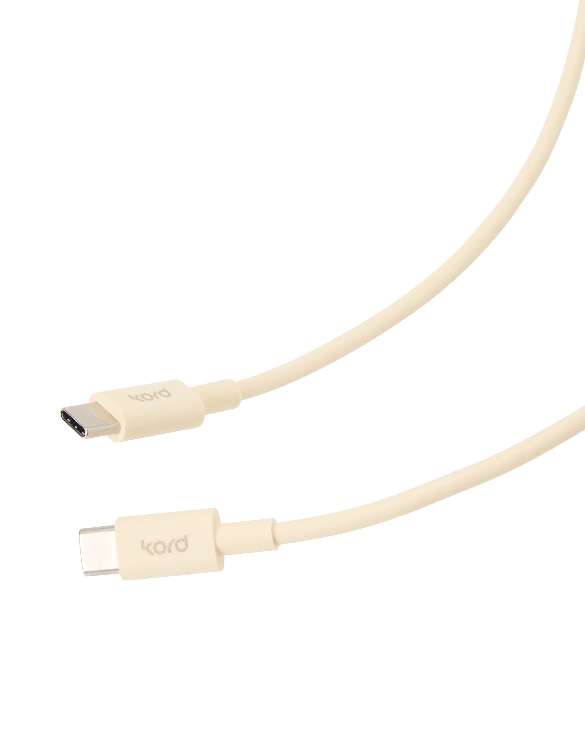 Câble de charge Kord USB-C vers USB-C 1,8 m, Pearled Ivory Kord