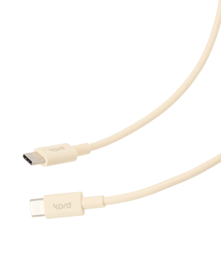Câble de charge Kord USB-C vers USB-C 1,8 m, Pearled Ivory Kord
