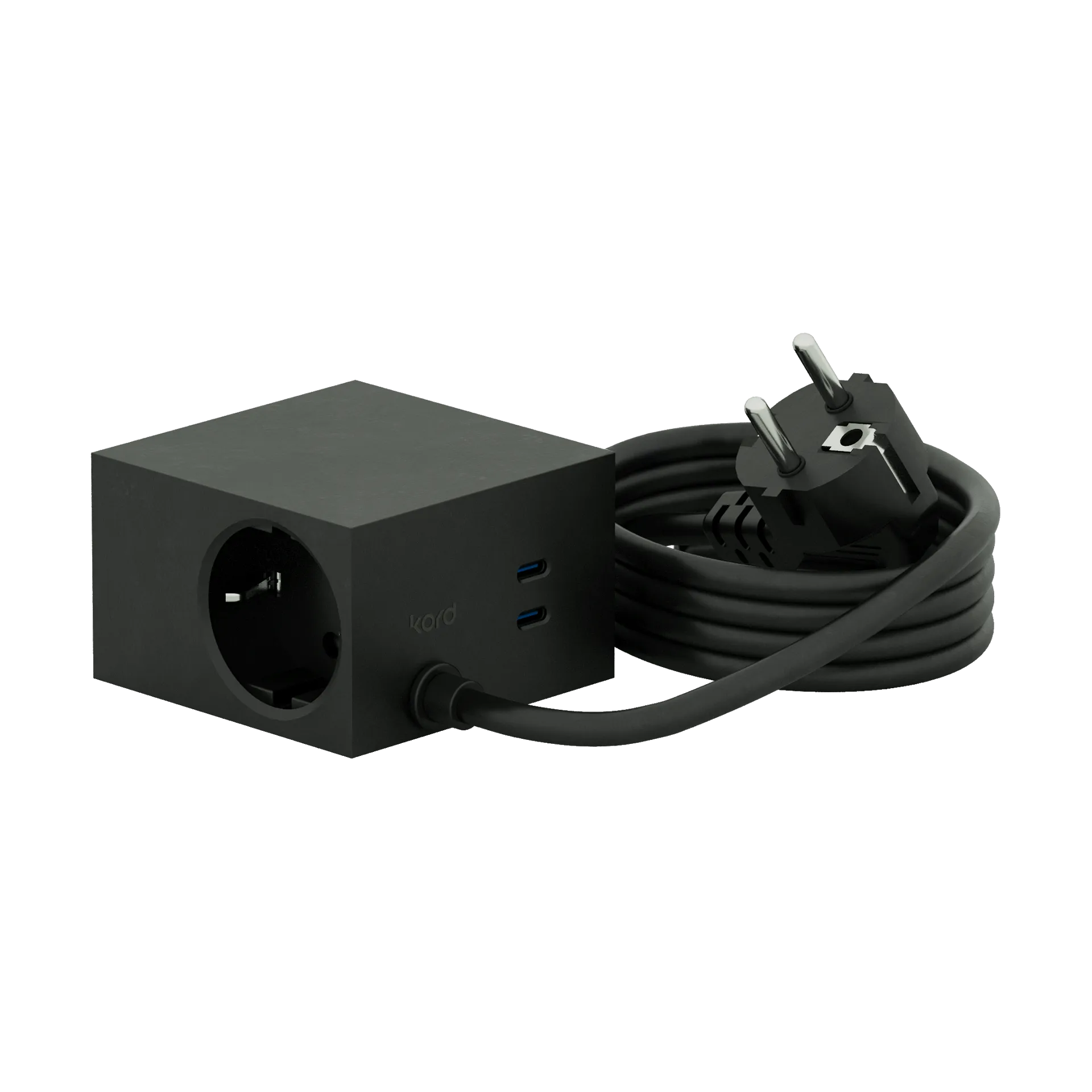Multiprise USB-C Cuboid+ 30W 2 m, Black Kord