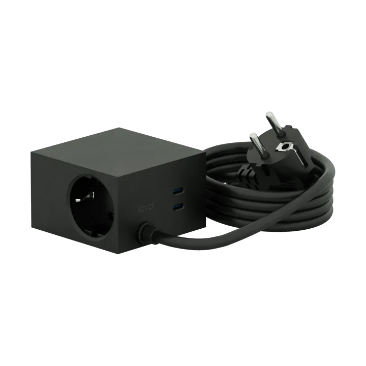 Multiprise USB-C Cuboid+ 30W 2 m - Black - Kord